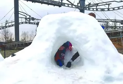 snow play area at smoky mountain snowpark
