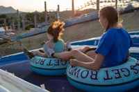 outdoor summer tubing at Rowdy Bear's Smoky Mountain Funpark in Pigeon Forge TN