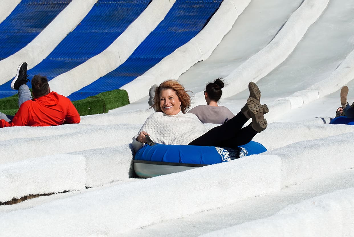 Group Snow tubing at Rowdy Bear