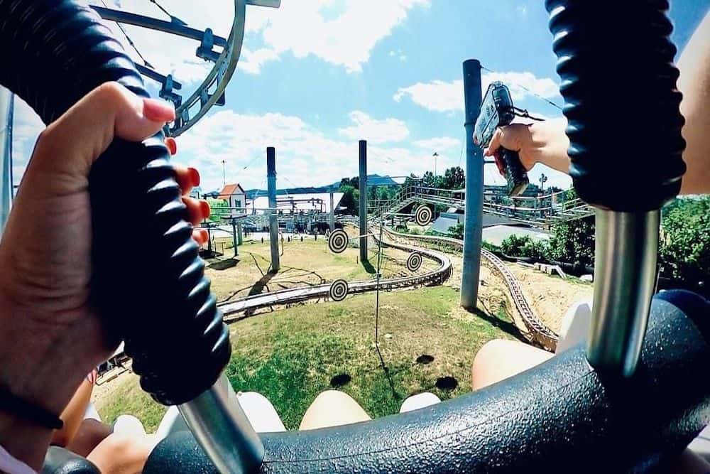 laser gun coaster