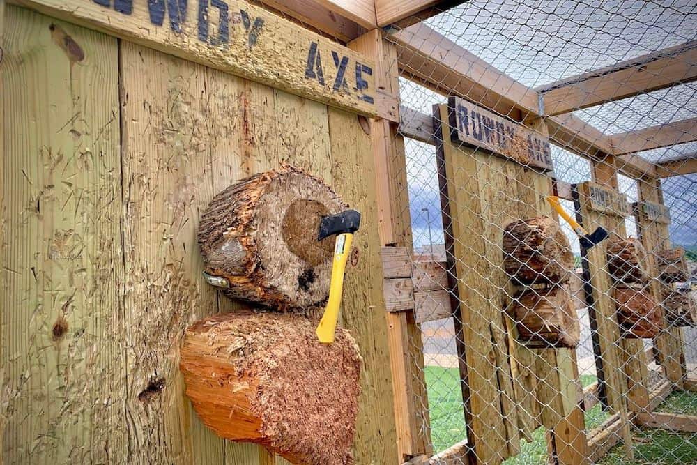 axe throwing at Rowdy Bear