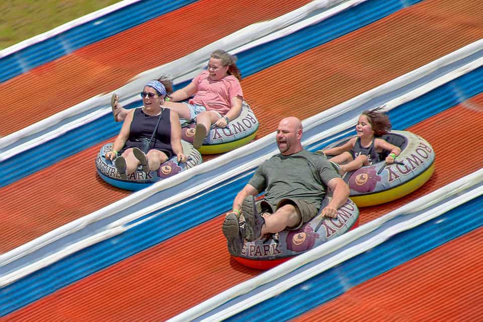 Riding down the Tubing Hill