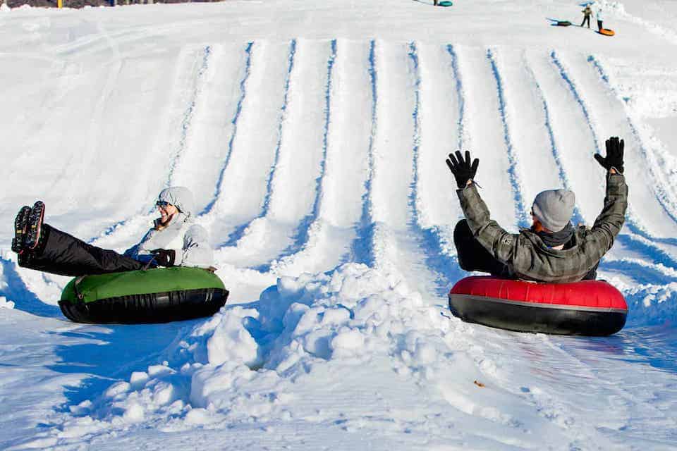 Riding down the Tubing Hill