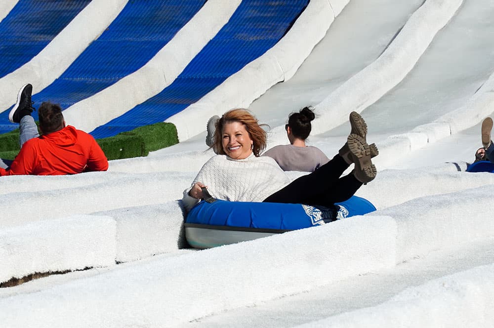 little kid snow tubing